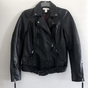 Black Faux Leather H&M Jacket